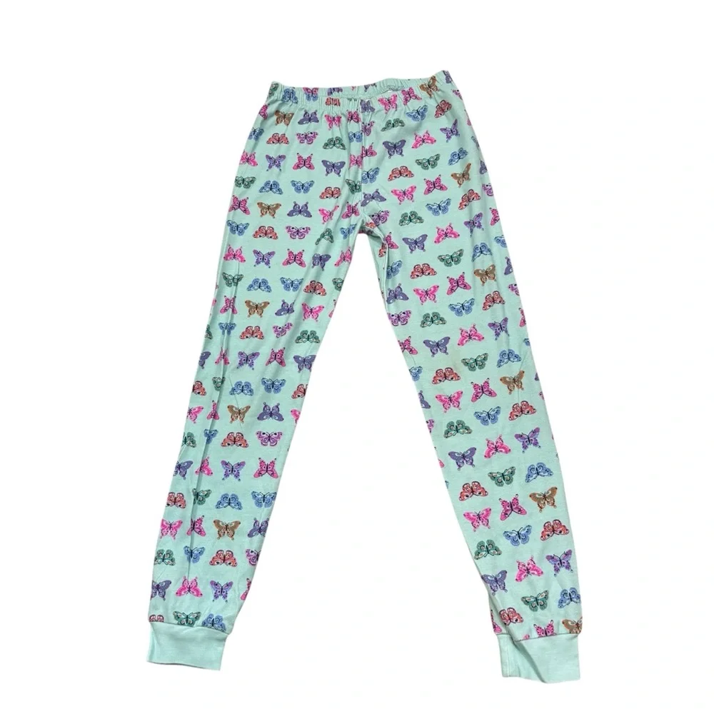 Girls Janie and Jack Two Piece Butterfly Print Pajamas Blue Size 10‎